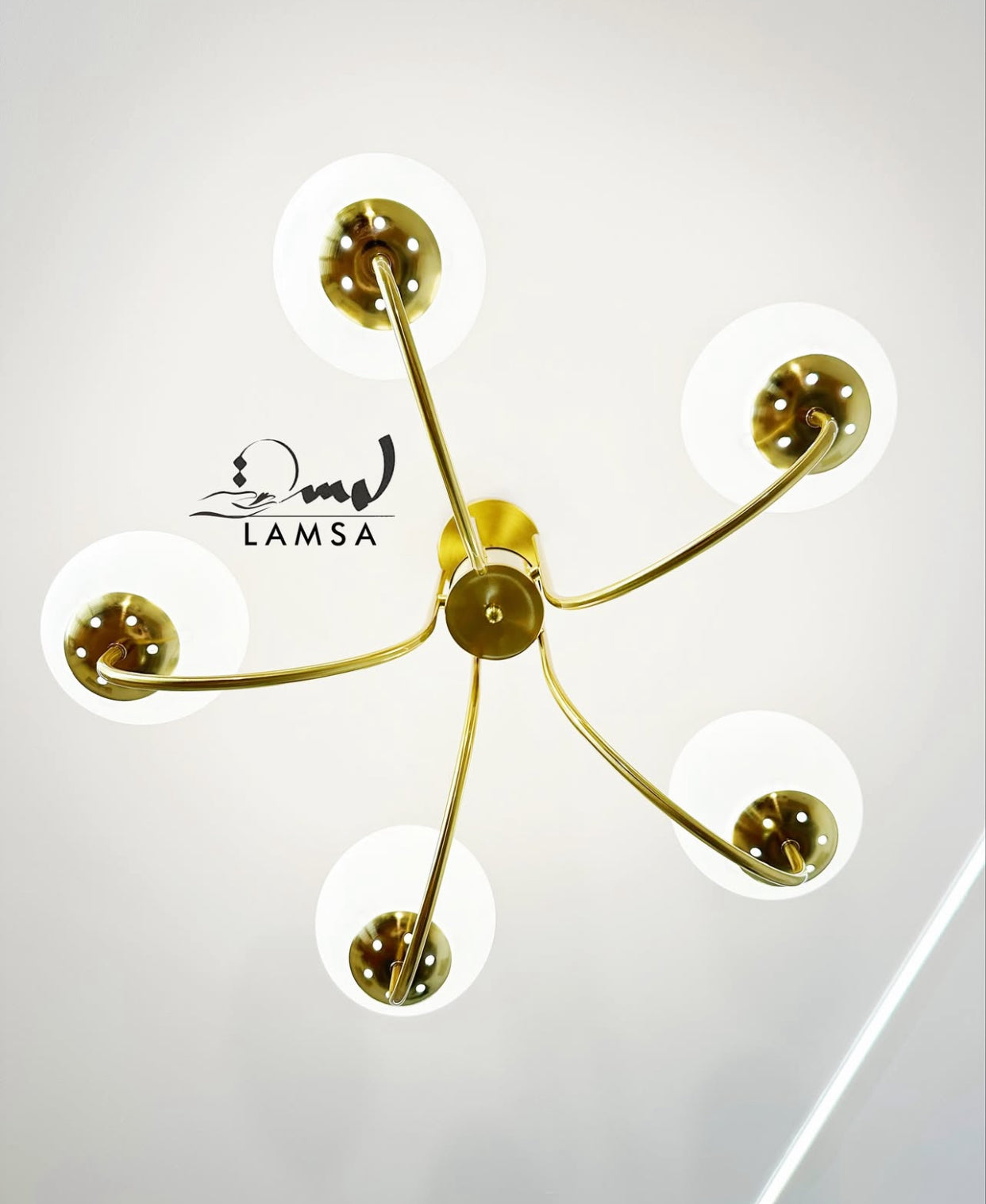 Lustre Chandelier "GOLD" 5 Boules | Livraison Gratuite 58 Wilayas