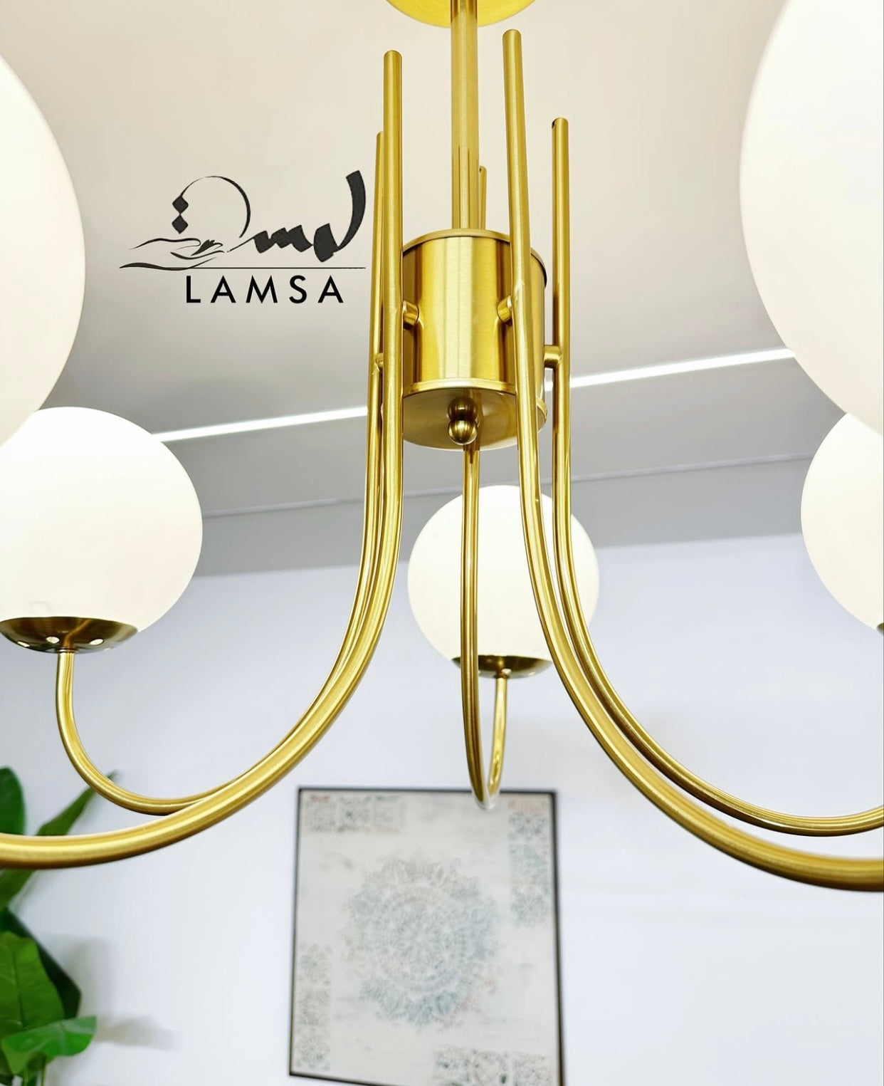 Lustre Chandelier "GOLD" 5 Boules | Livraison Gratuite 58 Wilayas