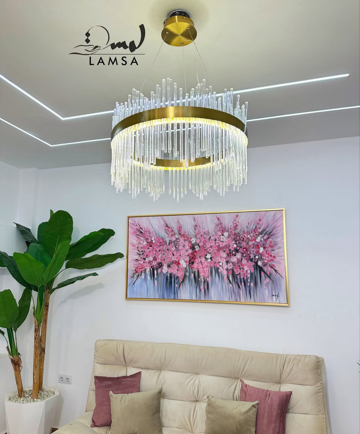 Lustre CRISTAL Rond 60 Cm | Livraison 58 Wilayas