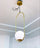 Lustre une Boule en Métal Bronze 